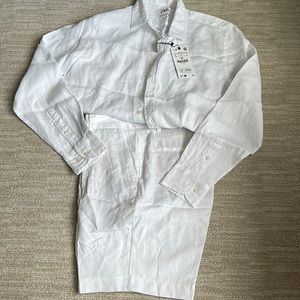 New with tags white linen outfit from Zara